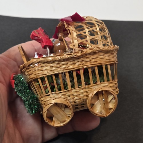 Vtg mini christmas woven - vtg,