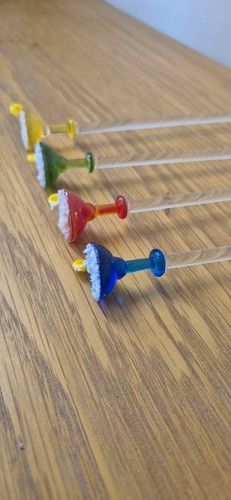 Vintage murano glass swizzel - murano,