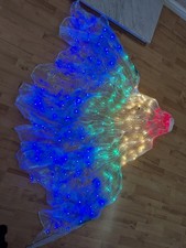 Light Up Hooded Cloak Halloween Cosplay Cloak with LED Light Princess Cape