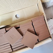 x44 Original Style Victorian Tiles Brown Squares 36x36x9mm