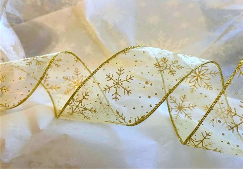 Gold shimmer snowflakes - shimmer,