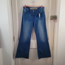 Fatface Flared Jeans Mid Indigo Size Uk 14 Regular New