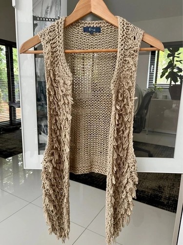 Vie beige chunky knit loop - e-vie,