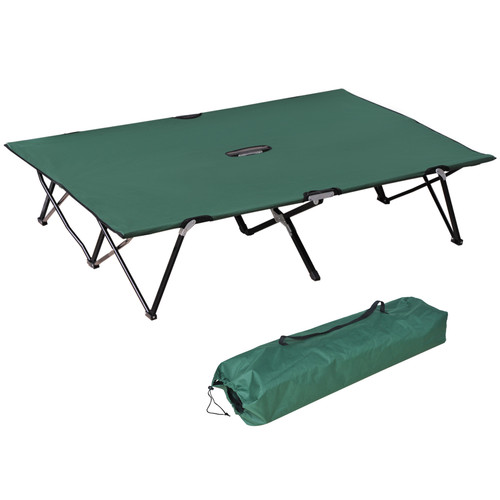 Double camping cot folding - double,