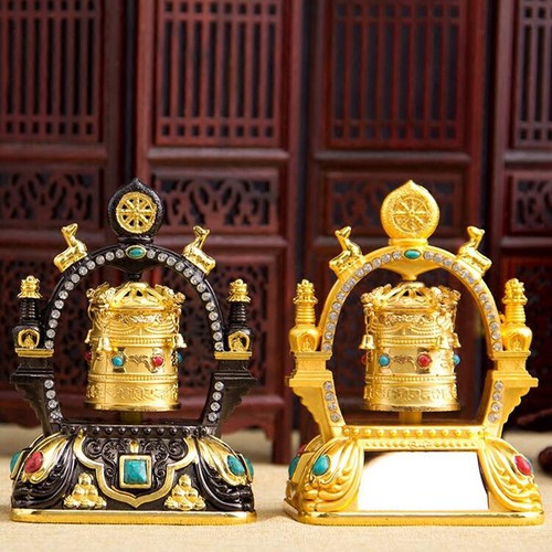 Tibetan alloy prayer wheel - prayer,