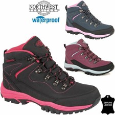 Ladies Womens Leather Walking