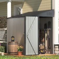 4.2X7/6X8/8×10ft Outdoor Garden Metal Storage Shed Lean to Pent Shed Tool Bike