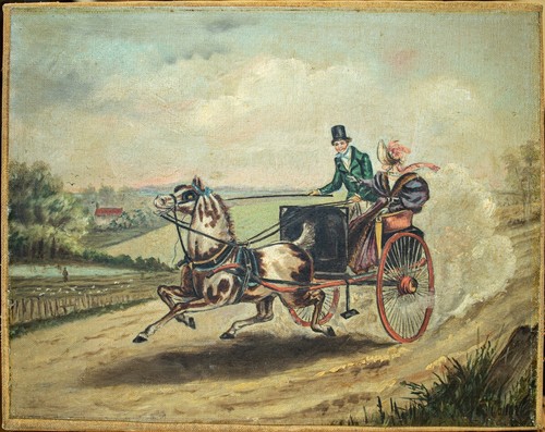 Antique 19th century - 19th, oil