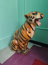 Large ceramic tiger statue - large,