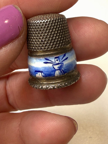 Delft blue hand painted - hand, enamel