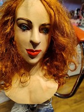 Ladies mask with hair laceup back 