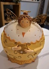 PartyLite RARE Christmas Angel TeaLight Holder Used Susan Winget Unique Boxed
