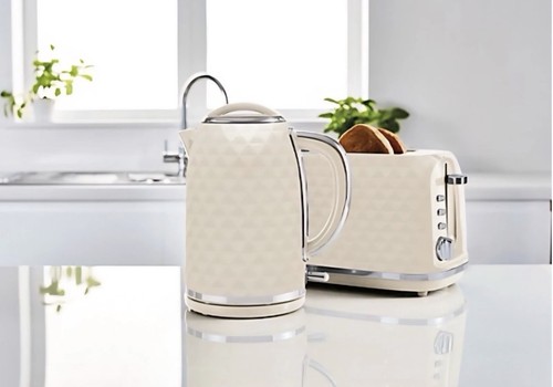 Cream textured kettle - cream, 1.7l