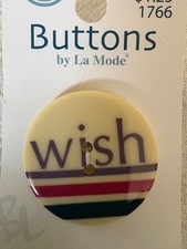 Card ~ La Mode Message Large  Button  WISH
