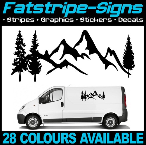 Mountain forest stickers - mountain,