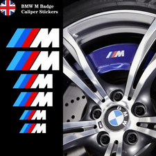 BMW M Sport Brake Calliper Badge x 6 UV Heat Resistant Transfer Decals Stickers