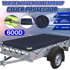 Blue Trailer Cover with Bungee