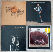 4 x  Rock/Pop LPs. Neil Young, Eric Clapton, America, Rory Gallagher. Faulty!