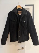 Levi's Sherpa Trucker Jacket Black Corduroy- Medium