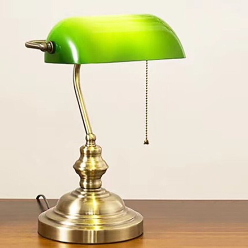Traditional green banker - green, desk