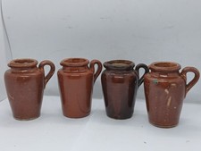 4 Old Brown Glazed Stoneware