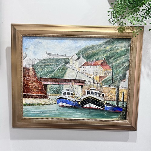 Vintage framed oil - vintage,