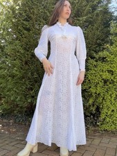 Vintage 1960s Maxi Dress white