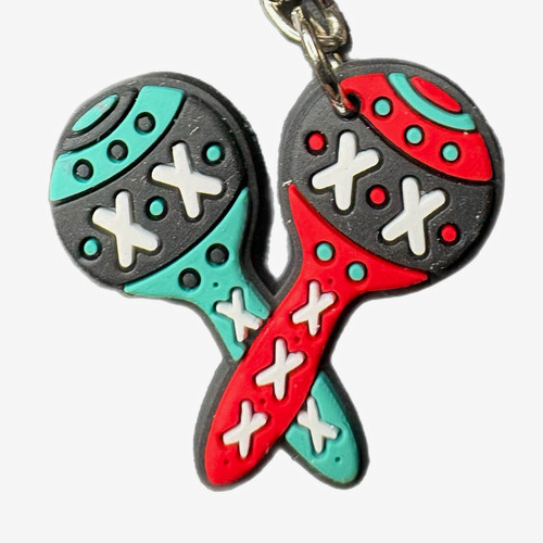 Mexican maracas keyring day - keyring,