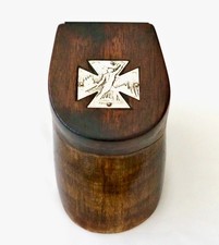 French Rene Lalique Silver Mounted WW1 Tribute Medal Horse Hoof Inkwell/Trophy.