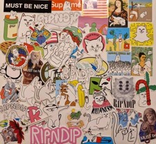 Rip dip skateboard stickers - rip,