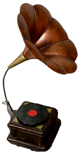 Antique gramophone bronze - gramophone,