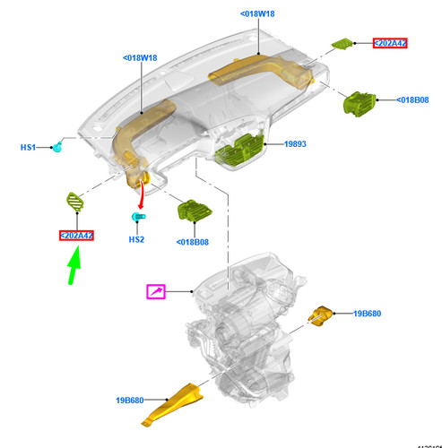 Ford puma mk2 defroster nozzle - puma,