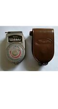 Vintage Minette Light Meter In Leather Case Retro Camera Photography Accessory