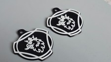 2x SCANIA WHITE Keyring Key