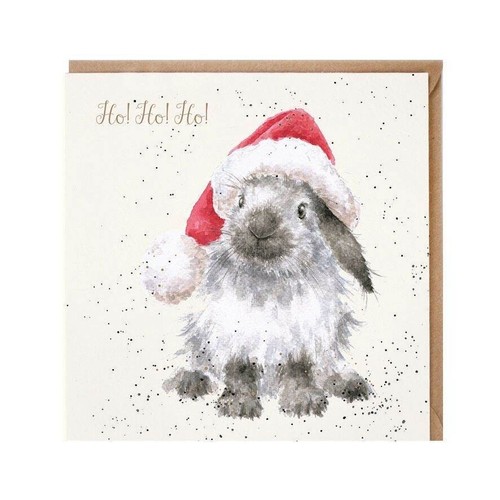 Rabbit christmas card hohoho - rabbit,