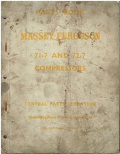 MASSEY FERGUSON 71-7 & 72-7 COMPRESSOR ATTACHMENT 1962 FACTORY PARTS CATALOGUE