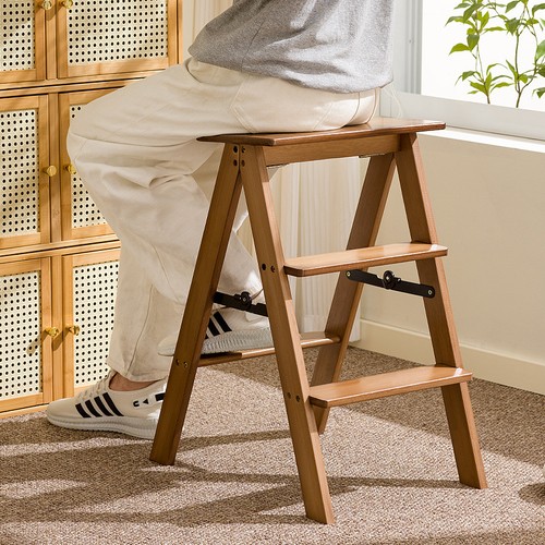 Foldable library ladder chair - library,