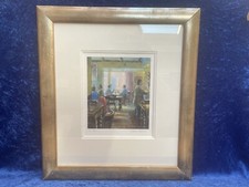 Framed 16' x 14' Signed Mark Preston, Ltd. Ed. Print 'English Pub Scene' 12/395