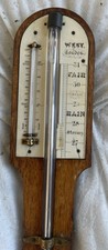 Victorian stick barometer by West of London