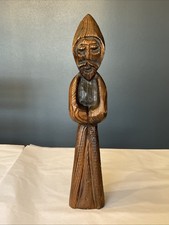 Hand Carved Medieval Monk