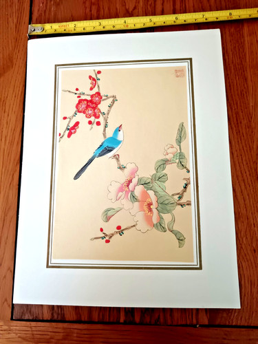 Vintage chinese silk painting - vintage,