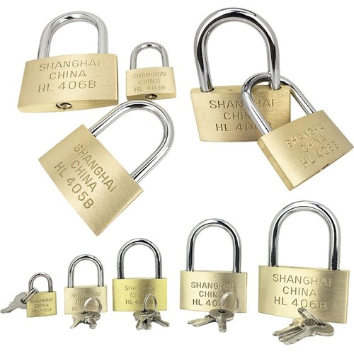 Brass padlock small durable - brass,