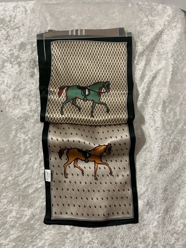 Silk scarf equestrian skinny - silk,