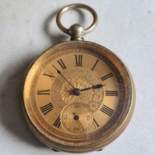 Antique metal gents Globe watch co. pocket watch spares/repair 