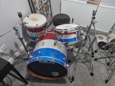 Pork Pie Percussion Drums.. Red White and Blue sparkle finish. OTO (reasonable)