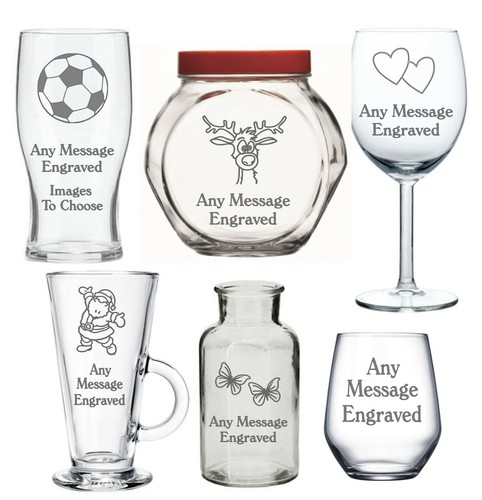 Personalised glass gifts for - glass,