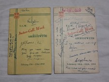 Vintage 1950's Rugby Fixtures