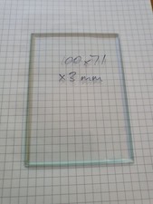 BEVELLED CARRIAGE CLOCK GLASS 100 MM X 71 MM X 3 MM - OTHER SIZES AVAILABLE