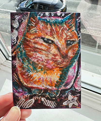 Aceo cat side - aceo, 😼✨️