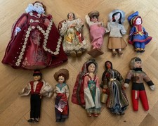 Collection of Various Old- Fashioned Vintage Dolls x10.